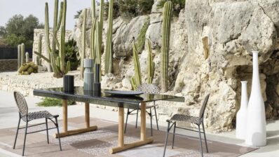 Gervasoni reinterpretează sticla prin tehnologii noi, în colecția de mobilier outdoor 2025