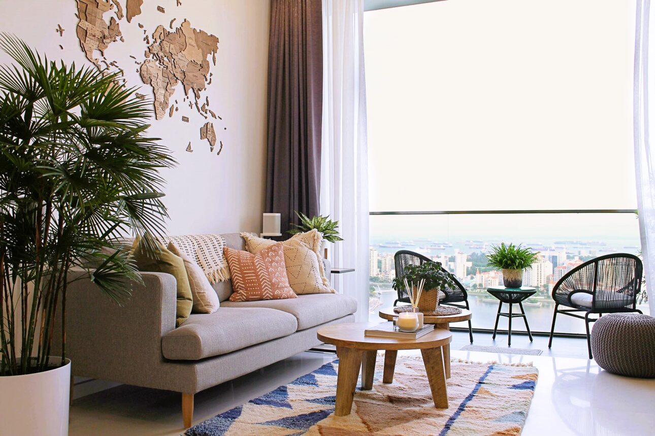 Amenajare premium cu buget redus, în acest apartament închiriat, în Singapore