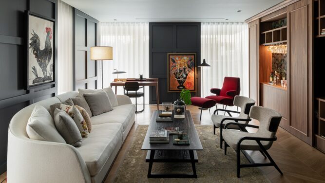 Calm englezesc în stil eclectic, în acest apartament de lux din Atena