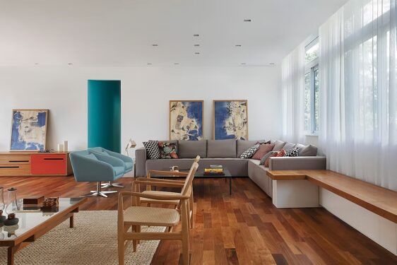 Socializarea este tema acestui apartament spațios din Rio de Janeiro