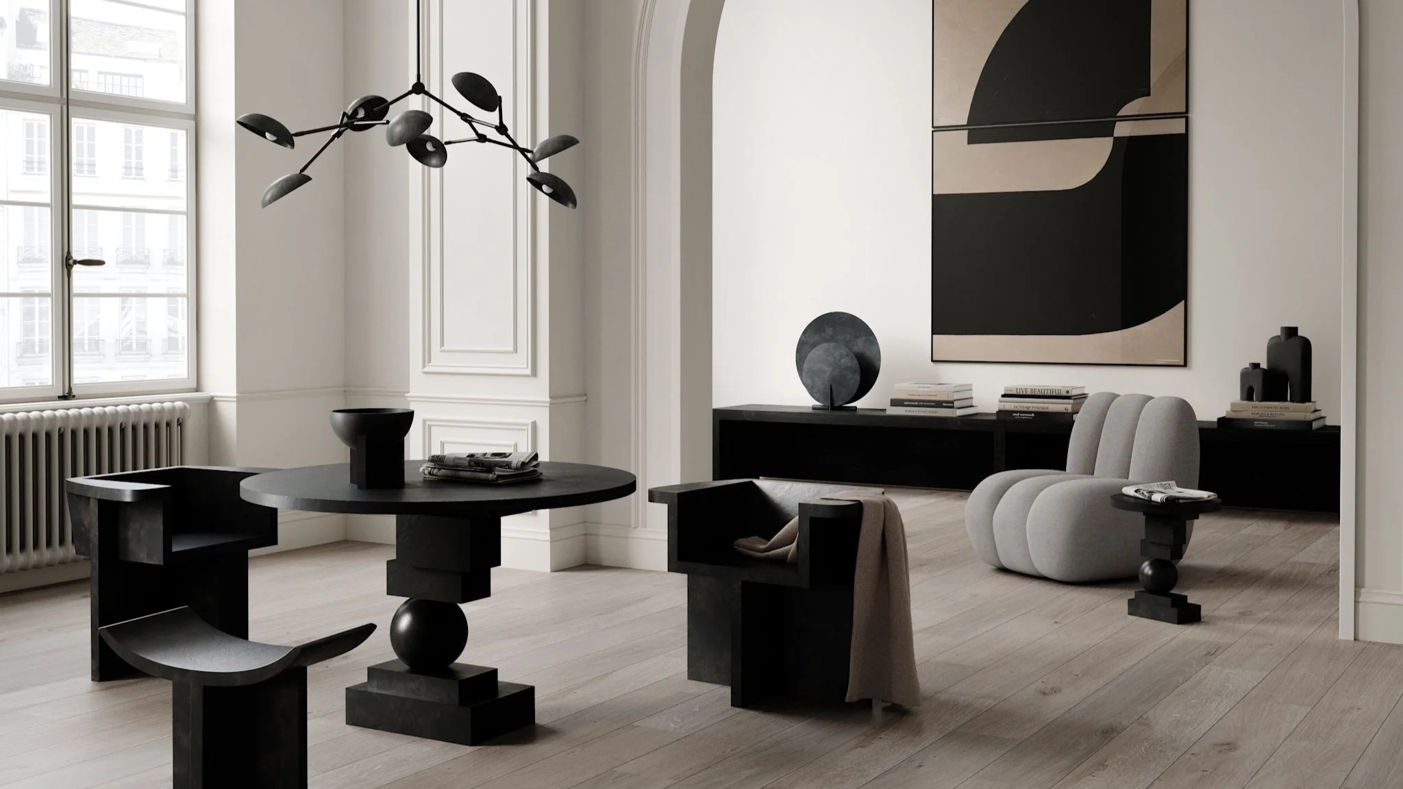 Mobila din beton care te inspiră să faci schimbări în decorul casei