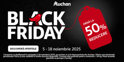 Auchan dă startul Black Friday 2025: peste 1.500 de produse cu reduceri de până la 50% în magazine și pe auchan.ro