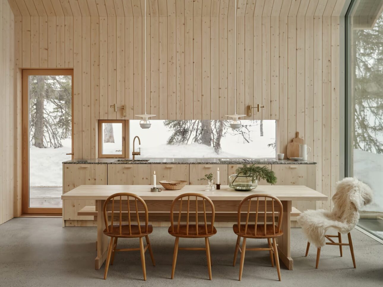 Casă de vacanță în țara lui Moș Crăciun: minimalism în stil scandinav