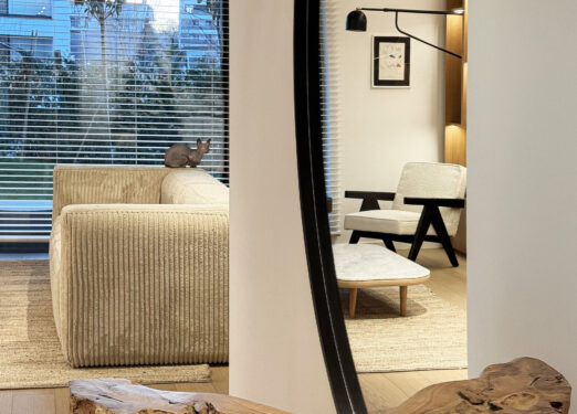 Un apartament unde culoarea, stilul și dualitatea dictează scenografia amenajării