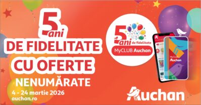 5 ani de MyCLUB Auchan: 2 milioane de membri activi, peste 60% din cumpărături făcute cu cardul de fidelitate