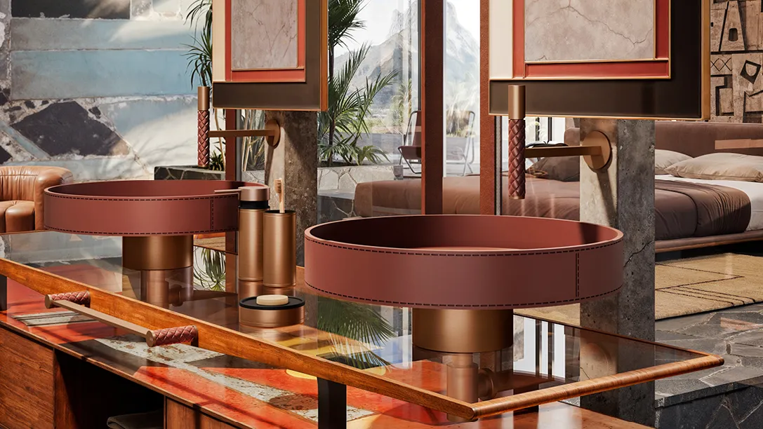 Pielea – inspirație și material haute-couture pentru obiecte de baie