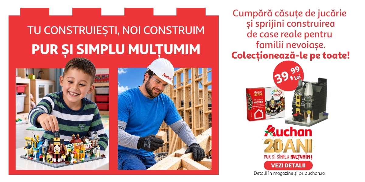 20 de ani în România, nou proiect pentru comunitate: Auchan susține construirea a 10 case alături de Habitat for Humanity
